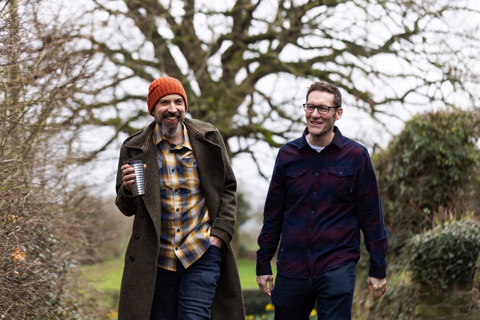 James and Garry laughing together